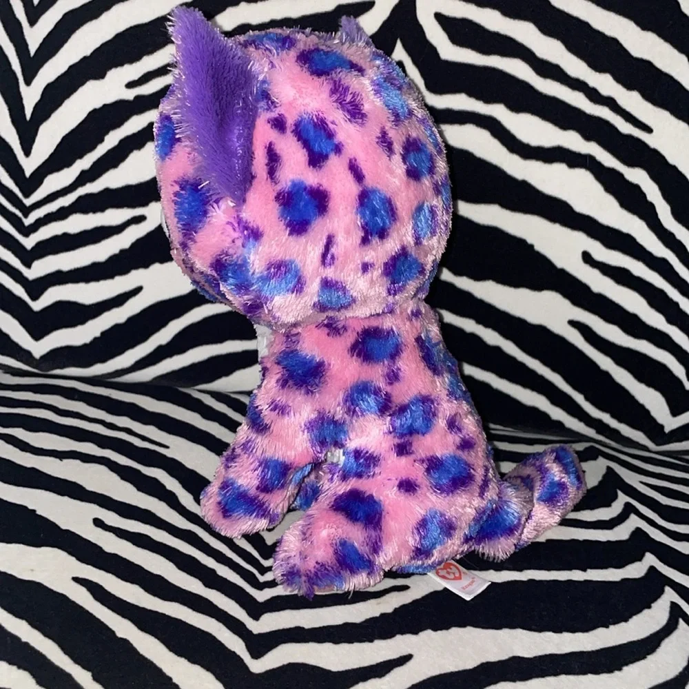 Ty Beanie Boos Buddy - Reagan The Leopard (Glitter Eyes) 9 inch Medium Plush - Picture 4 of 9